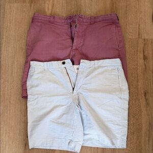 J Crew - Maroon and seer sucker